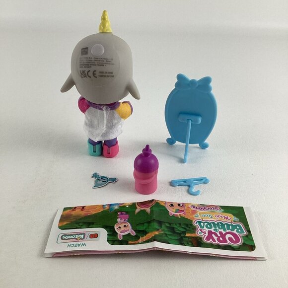 Cry Babies Magic Tears Mini Doll Narvie Narwhal Animal Bottle Hanger IMC Toys - Picture 4 of 6